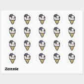 Franse Vanille Icecream Ronde Sticker (Vel)