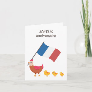 Franse Verjaardag Kaart - Joyeux anniversaire