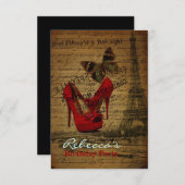 franse verjaardag van elegant parijs kaart (Voorkant / Achterkant)