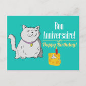 Franse verjaardagskaart briefkaart (Voorkant)