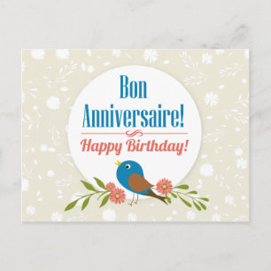 Franse verjaardagskaart briefkaart