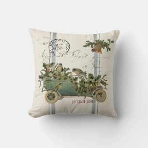 -Franse Victoriaans kerstagedag Kussen