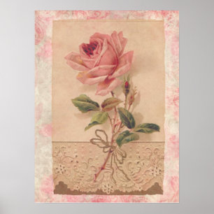 Franse Victoriaans Roze Roze Poster
