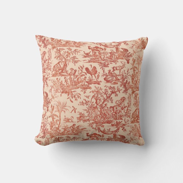 Franse vier delen van de wereld patroon kussen (Voorkant)