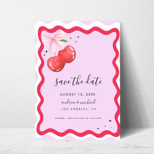 Franse Vintage Coquette Kersen Golvende Lijst Brui Save The Date
