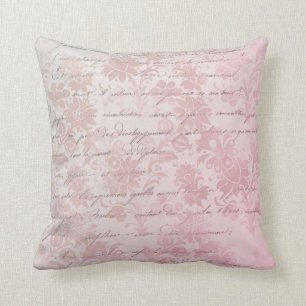 Franse Vintage Pink Floral Kussen