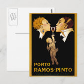 Franse Vintage Poster teruggezet Briefkaart (Voorkant / Achterkant)