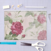 Franse Vintage Roos Ephemera Decoupage Tissuepapier (Craft)