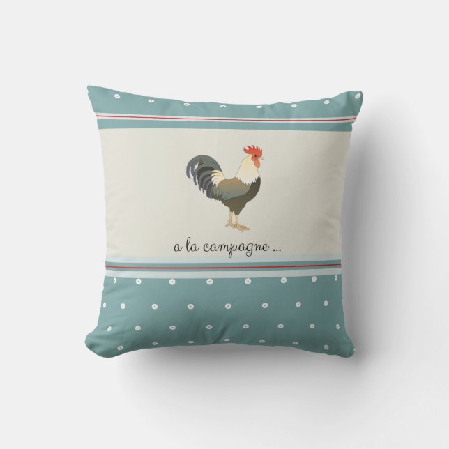 Franse vintage Rooster  Kussen (Voorkant)