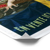  Franse Vinyl Record speler Adverteren Poster (Hoek)