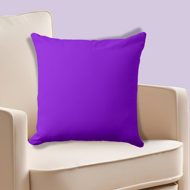 Franse Violet tint van Paarse Uni-kleurige Kussen (French Violet Shade of Purple Uni-colored Throw Pillow)