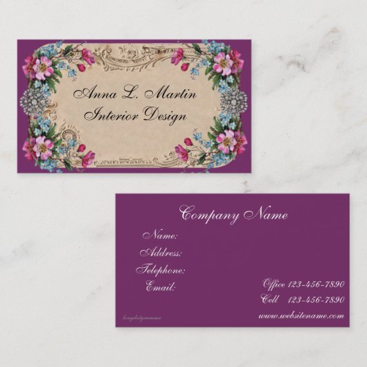 Franse Visitekaartjes (Voorkant / Achterkant)