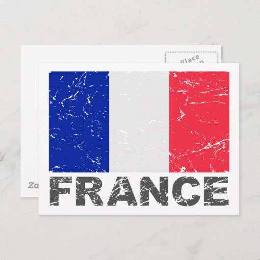 Franse vlag briefkaart (Voorkant / Achterkant)