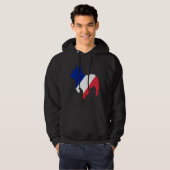 Franse vlag Bulldog Hoodie (Voorkant volledig)