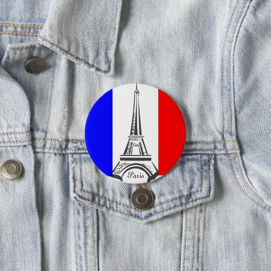 Franse vlag Button Eiffeltoren Parijs (In situ)
