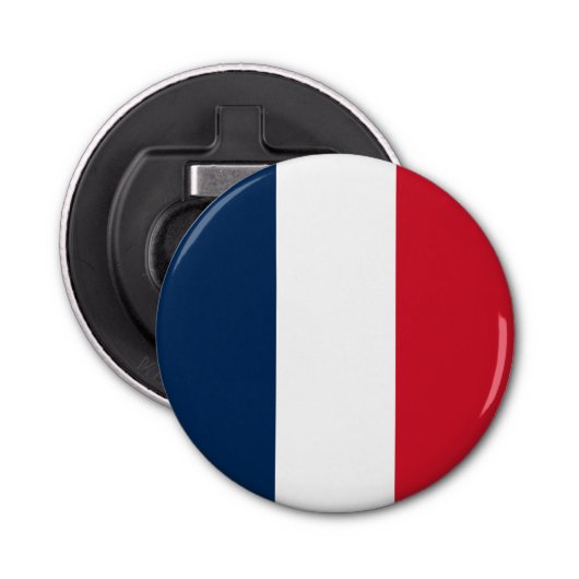Franse vlag button flesopener (Voorkant)