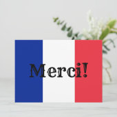 Franse vlag Dank u Bedankkaart (Staand voorkant)