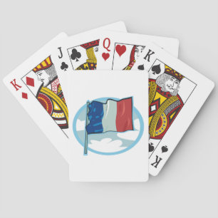 Franse vlag Driekleur Blauw Wit Rood Frankrijk Pokerkaarten