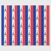 Franse vlag, Eiffel en Franse geschenken/sportlief Cadeaupapier (Vlak)