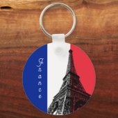 Franse vlag & Eiffel Tower - Frankrijk / Love Spor Sleutelhanger (Voorkant)