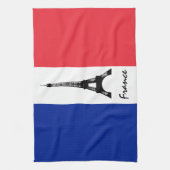 Franse vlag & Eiffel Tower - Frankrijk/sportfans Theedoek (Verticaal)