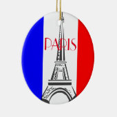 Franse vlag Eiffel Tower Keramisch Ornament (Rechts)
