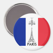 Franse vlag Eiffel Tower Paris thémnet Magnet Magneet (Voorkant / Achterkant)