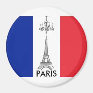 Franse vlag Eiffel Tower Paris thémnet Magnet Magneet