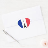 Franse vlag & Eiffeltoren - Frankrijk / sportfans Hart Sticker (Envelop)