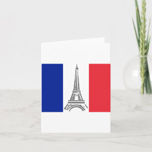 Franse Vlag Eiffeltoren Parijs Notitiekaart
