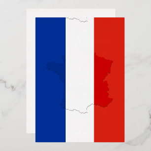 Franse vlag folie uitnodiging