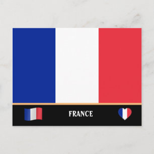 Franse vlag & Frans landsreizen / Frankrijk Briefkaart