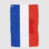 Franse vlag golfhanddoek (Voorkant)