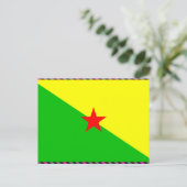 Franse vlag Guiana Briefkaart (Staand voorkant)