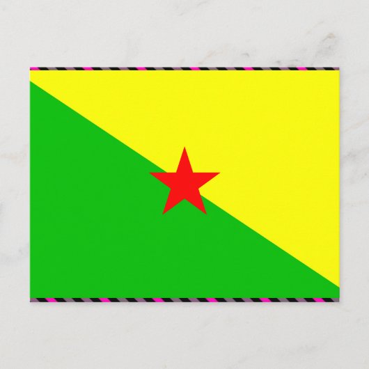 Franse vlag Guiana Briefkaart (Voorkant)