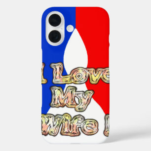 Franse vlag Hakuna Matata Ik hou van mijn vrouw af iPhone 16 Hoesje