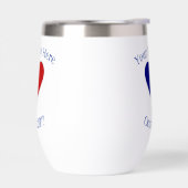 Franse vlag Hart Blauw Gepersonaliseerd (Links)