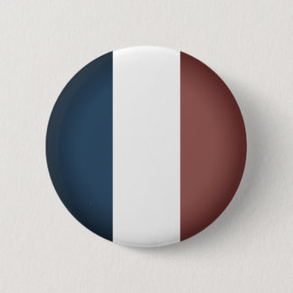 Franse vlag in donkere kleuren ronde button 5,7 cm