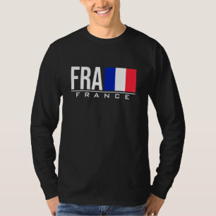 Franse vlag Internationale landcode voor vrije spo T-shirt
