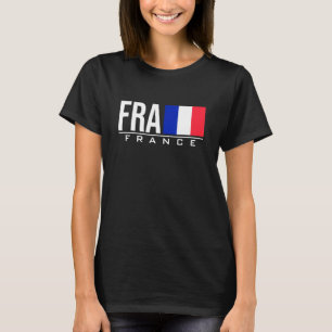 Franse vlag Internationale landcode voor vrije spo T-shirt