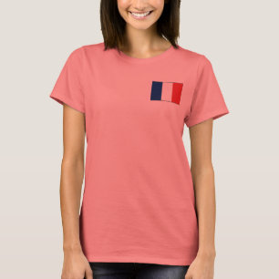 Franse vlag + kaart T-Shirt