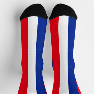 Franse vlag kleuren gestreept sokken