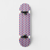 Franse vlag kleuren harten patroon patriottisch skateboard (Voorkant)