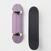 Franse vlag kleuren harten patroon patriottisch skateboard (Voorkant)