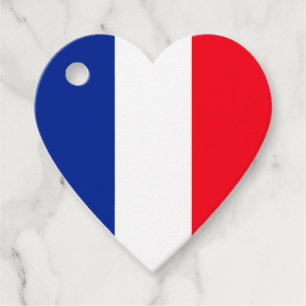 Franse vlag kleuren Tricolor Heart Bedankjes Labels