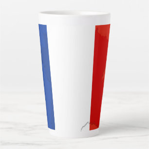 Franse vlag latte mok