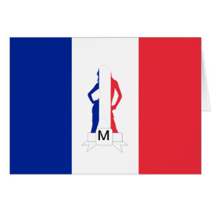 Franse vlag & meisje monogram