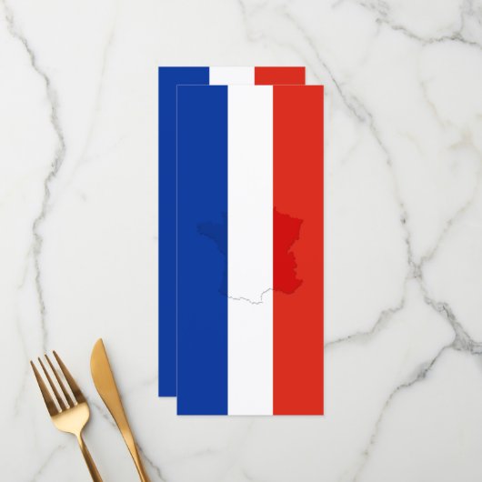 Franse vlag menu (Voorkant / Achterkant in situ)