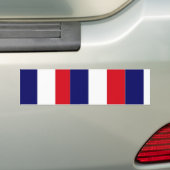 Franse vlag met bumpersticker (Op auto)