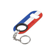 Franse vlag mini flessenopener (Achterkant Gekanteld)